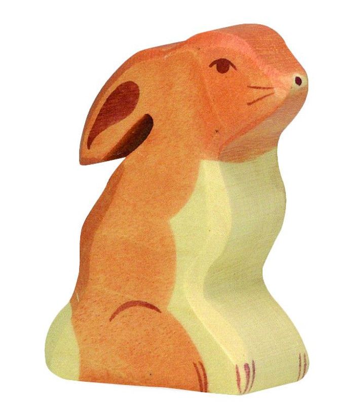 Holztiger Hase für Kinder ab 3 Jahre