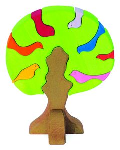 Vogelbaum aus Holz für Kinder ab 2  Jahre