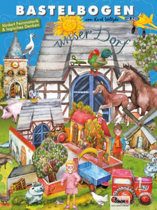Bastelbogen "Unser Dorf" für Kinder ab 5 Jahre