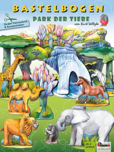 Bastelbogen "Park der Tiere" für Kinder ab 4 Jahre