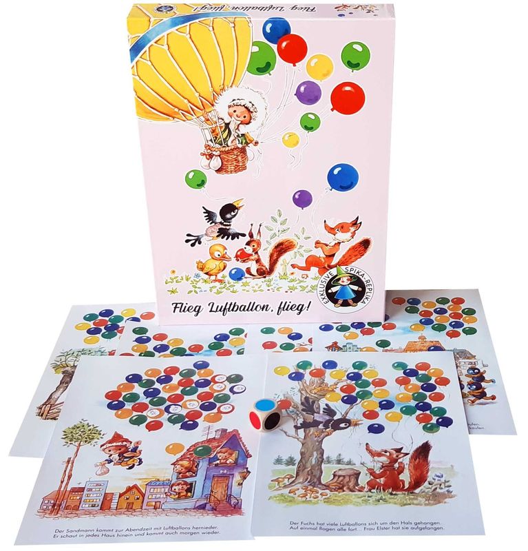 Würfelspiel "Flieg Luftballon, flieg" für Kinder ab 4 Jahre