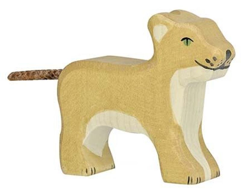 Holztiger Löwe aus Holz für Kinder ab 3 Jahre