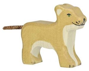 Holztiger Löwe aus Holz für Kinder ab 3 Jahre