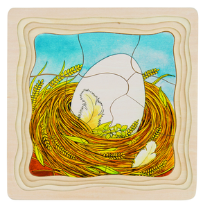 Schichtenpuzzle "Das Huhn" für Kinder ab 3 Jahre